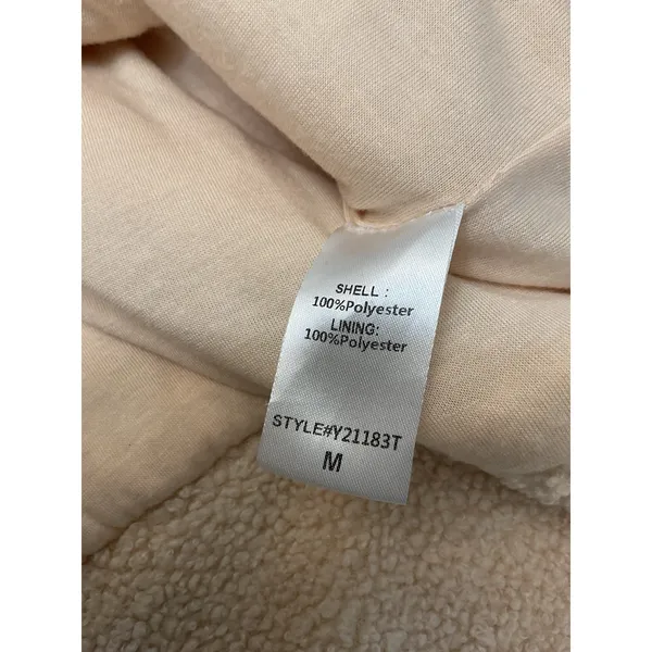 TUCKERNUCK Tan Teddy Fleece Rollins Pullover Medium Long‎ Sleeve Oversize Pile - Image 12