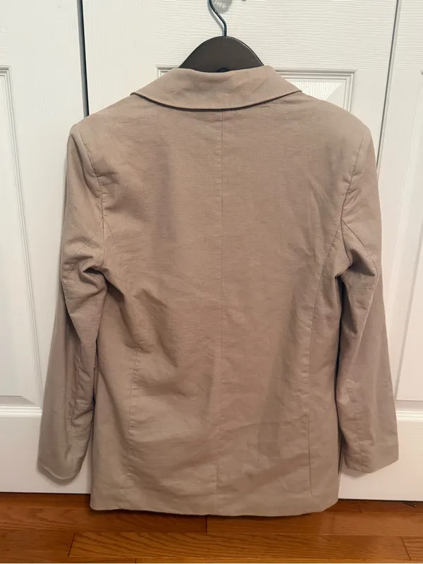 Abercrombie & Fitch Linen Blend Single Button Blazer - Image 3