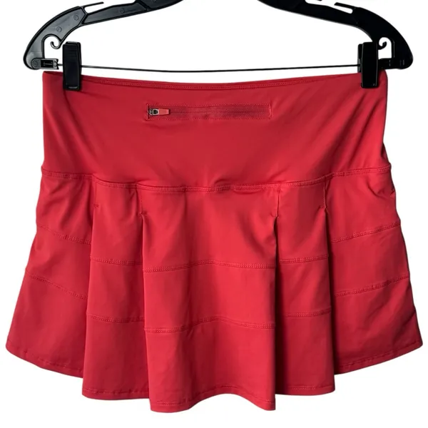 Unbranded Deep Coral Pleated Athletic Skort Tennis‎ Pickleball Work Out Gym 8 - Image 5