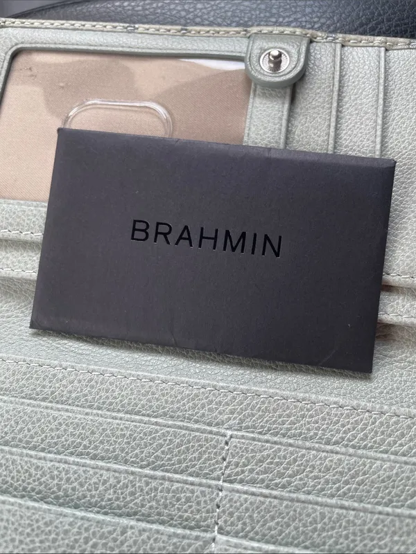 Brahmin Cream Croc-Embossed Wallet - Image 5