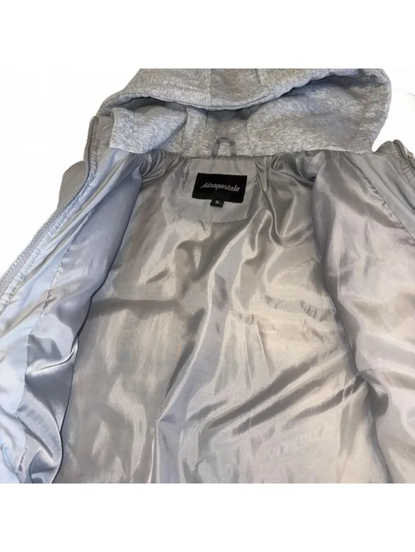 Aeropostale Lightweight Jacket Hooded Zip-Up Jacket Coat Womans Small Winter - Image 7