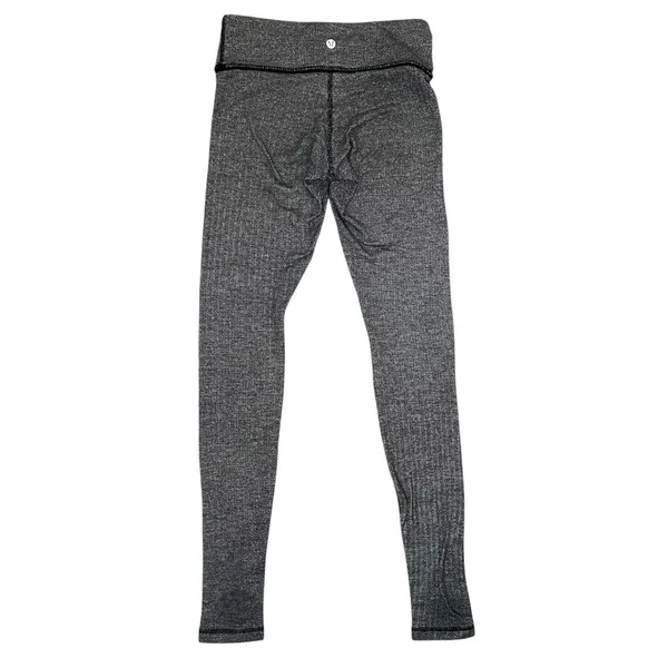 lululemon athletica Dark Gray leggings herringbone activewear workout size xs - Image 2