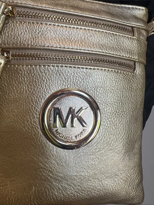 Michael Kors Metallic Gold Crossbody Bag - Image 2