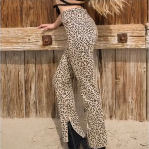 Revice Uptown On The Spot Leopard Animal Print‎ Jeans 25 Tan Punk Indie Sleaze - Image 15