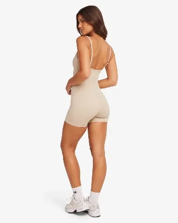CSB form staple playsuit in fawn Tan Size XS - Image 3