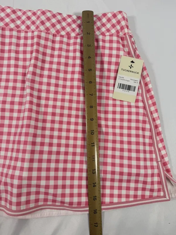 Tuckernuck Karrie Golf Skort in Pink Gingham Size Medium - Image 4