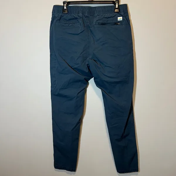 Vuori Ripstop Pant Navy Blue Organic Cotton Stretch Joggers Women's Medium - Image 8