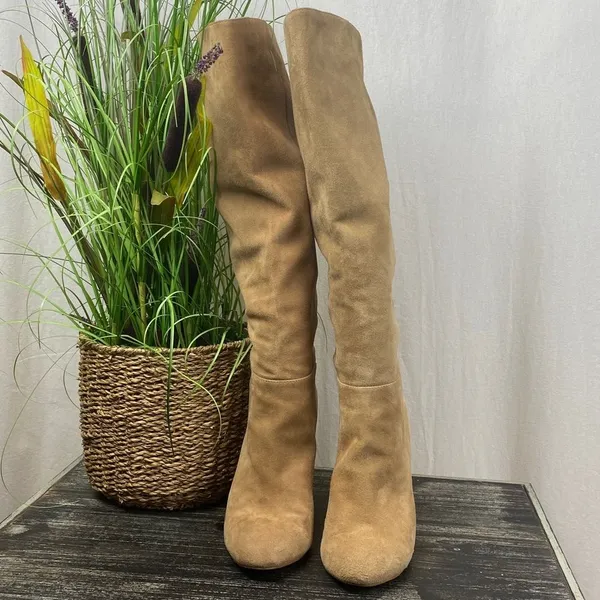Sam Edelman Tan Caprice Suede Slouchy Knee High Boots 8.5 - Image 3