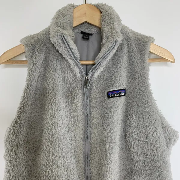 Patagonia Los Gatos Fleece Vest Size Medium Grey Womens Full Zip - Image 4