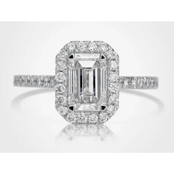 2 carat Moissanite Triangular Cut Ring with Moissanite Accents Size 7 - Image 3