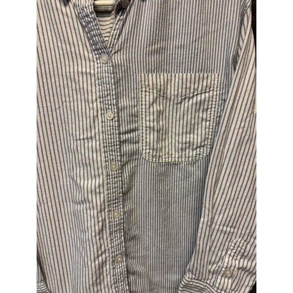 American Eagle Women's Top Button Up Shirt Small Boyfriend Fit Preppy Academia - Image 4