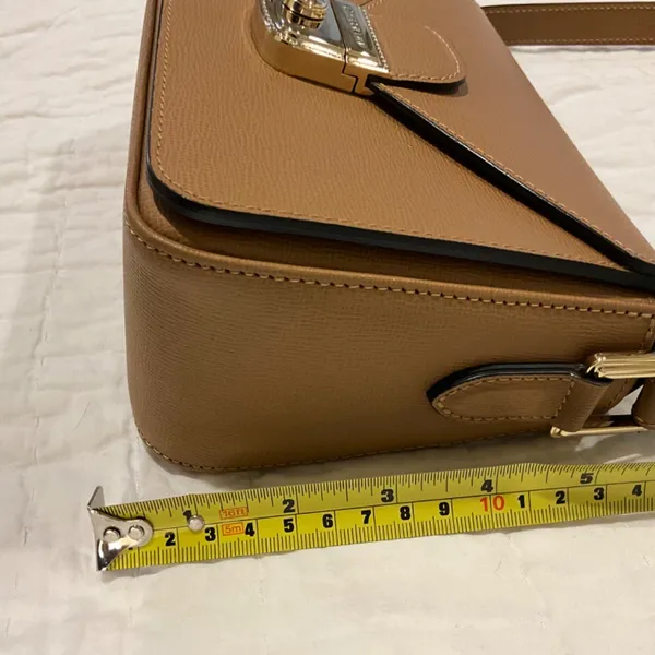 Longchamp Le Pliage Heritage Leather Crossbody Bag Brown Tan Handbag - NEW - Image 13