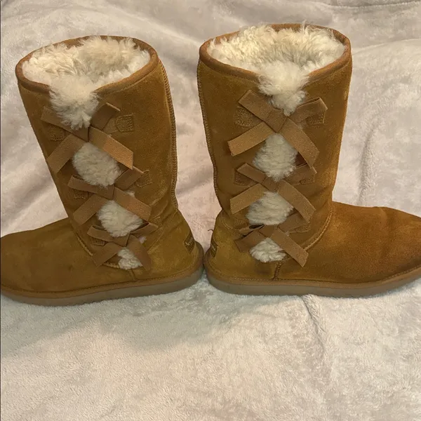 Koolaburra Tan Suede Winter Boots Size 10 - Image 3