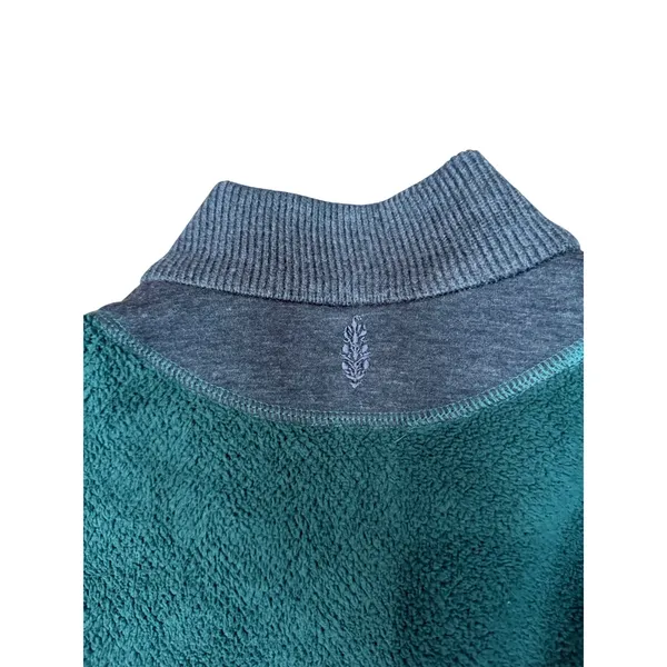 Free People FP Movement Moutain Dreamin Reversible Fleece Quarter Zip Green XS - Image 3