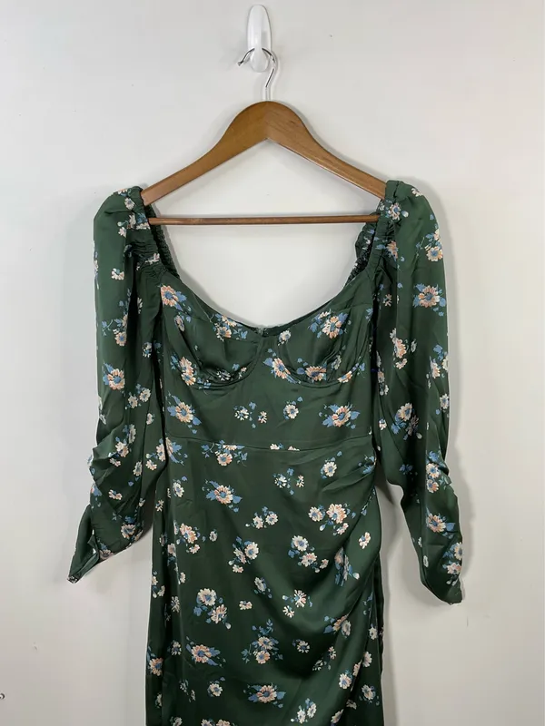 ASTR The Label Green Floral Dress Size Small - Image 3