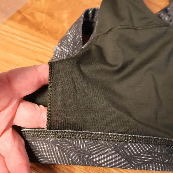 Lululemon Run Stuff Your Bra Womens Size 4 Green Stash Pockets Jazzy White Gator - Image 5