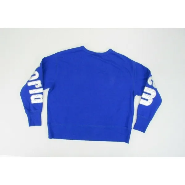 Spirit Jersey Walt Disney World Blue Womens Medium Shirt‎ Long Sleeve Silver Spellout - Image 6