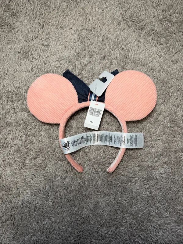 Disney Pink Ear Headband with Navy Bow‎ - Image 2