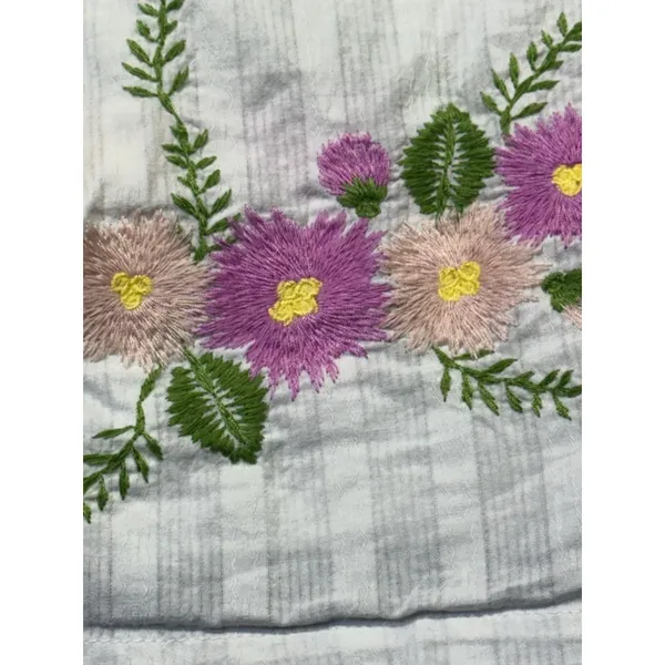 Women's Matilda Jane White Floral Embroidered Short Sleeve cotton blouse XXL - Image 2