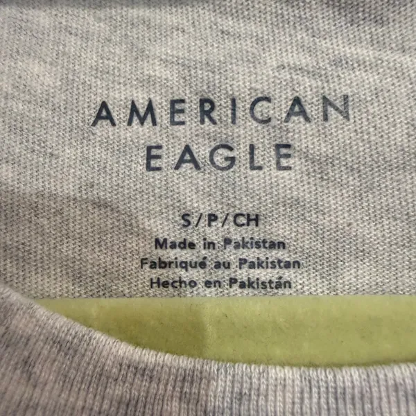 American Eagle Gray 77 Graphic T Shirt Sz S - Image 5