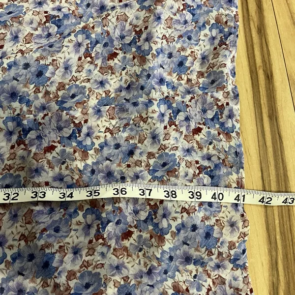 ASTR The Label Purple Floral Smocked Off The Shoulder Long Dress XS Cottagecore - Image 6