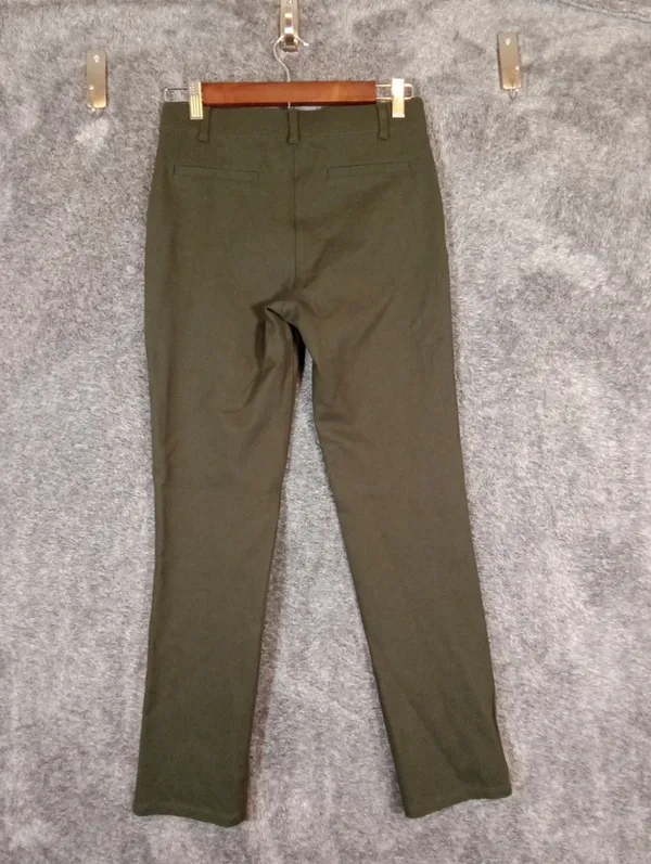 Quince Ultra Stretch Ponte Straight Leg Pant Olive Office Career Professional PS - Image 5