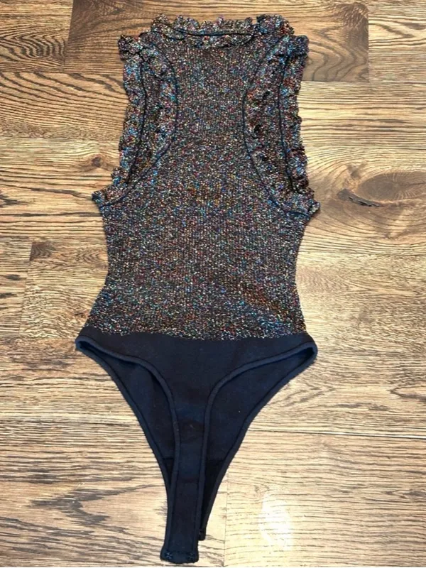 $78 Free People All That Glitters Bodysuit L - Image 4