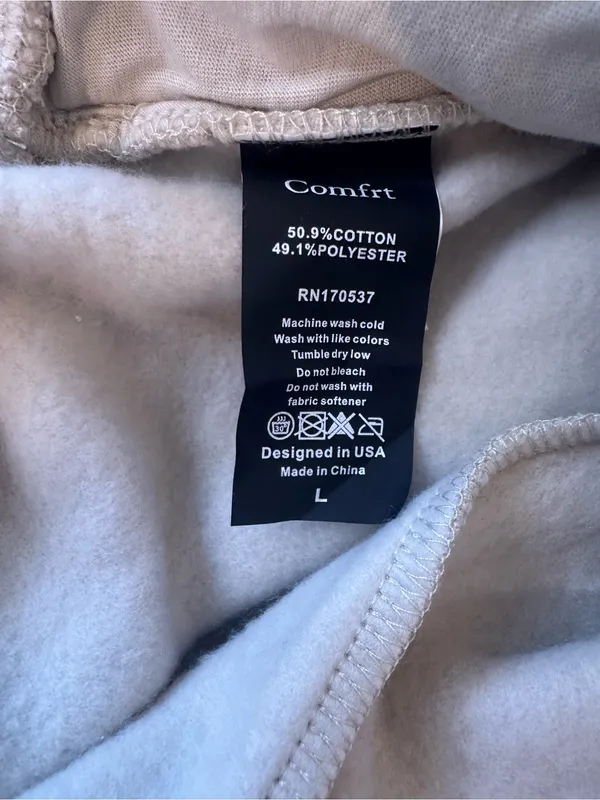 Comfrt Tranquil Collection Adult Unisex Size Large brand New Color Bone - Image 4