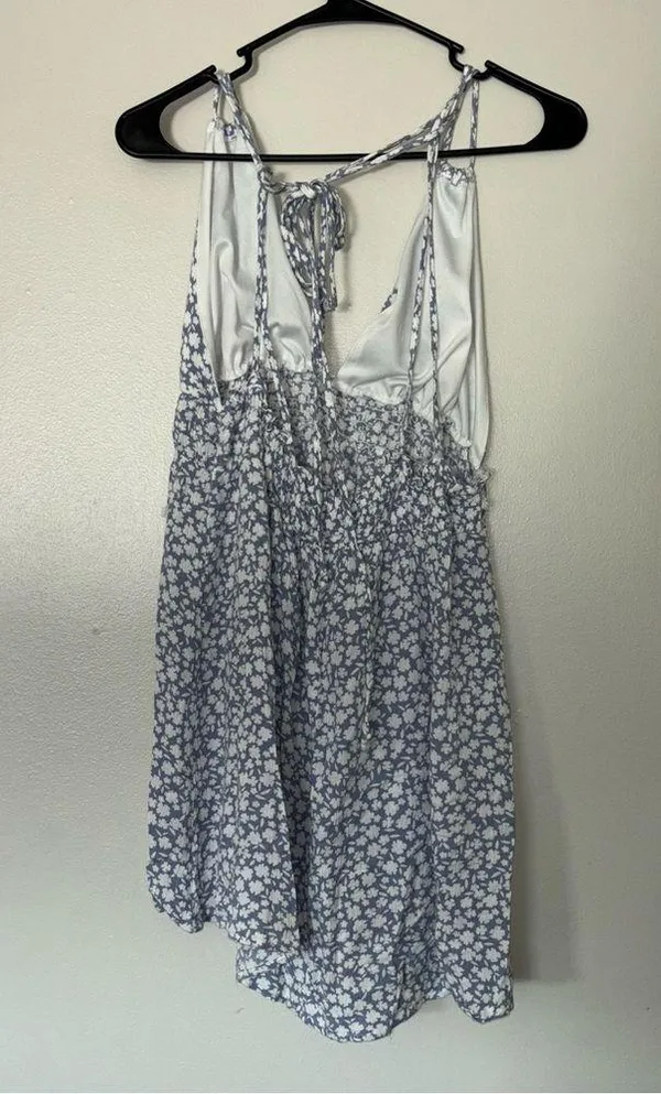Timing Blue and White floral Patterned Dress - Image 2