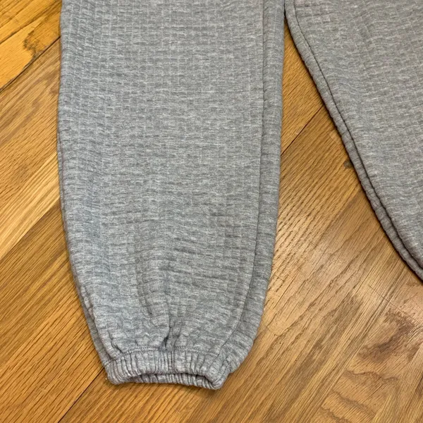 Princess Polly‎ Sweatpants Womens Size 6 Light Grey Ribbed Jogger Elastic Waist - Image 3