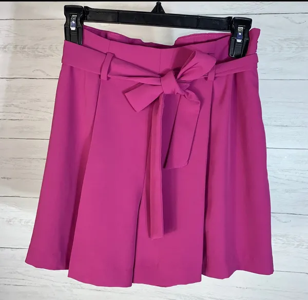Uniqlo pink/purple belted shorts womens size XS - Image 10