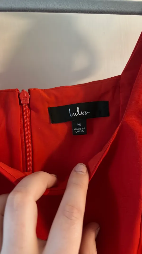 Red Tie Lulus Dress - Image 3