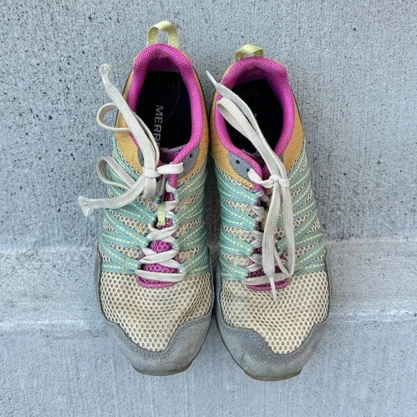 Merrell Alpine Sneaker Womens 6 Hiking Outdoors Active Gorpcore Mesh Gold - Image 2