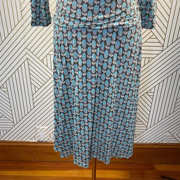 Boden‎ Jersey Floral Faux Wrap V-Neck Dress WH148 - Image 6