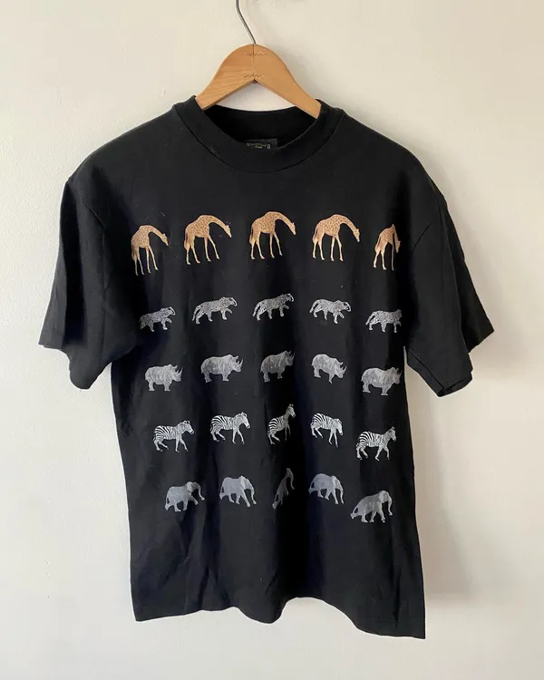 jlm the fashion group animal print shirt / made in usa / medium - Image 4