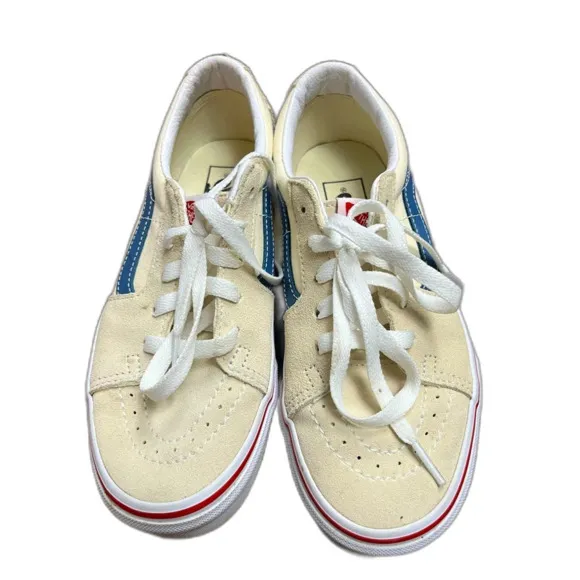 Vans Ivory Suede Sk8-Lo Flat Bottom Sneaker Size 7 - Image 2