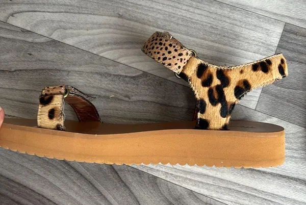Madewell Leopard Print Sandals - Tan and Black - Image 4