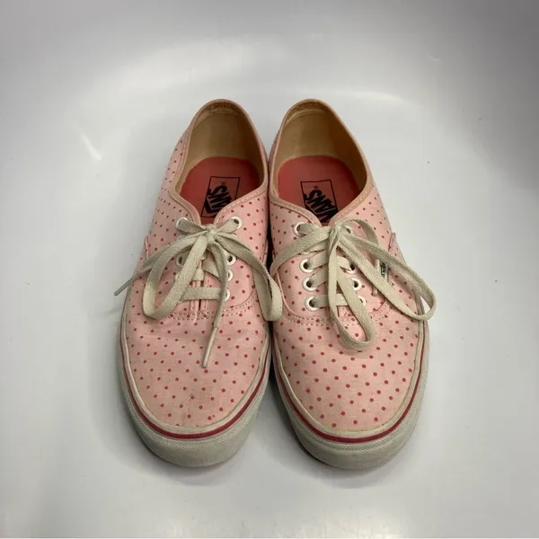 Vans pink polka‎ dot sneakers unisex sizing - Image 3