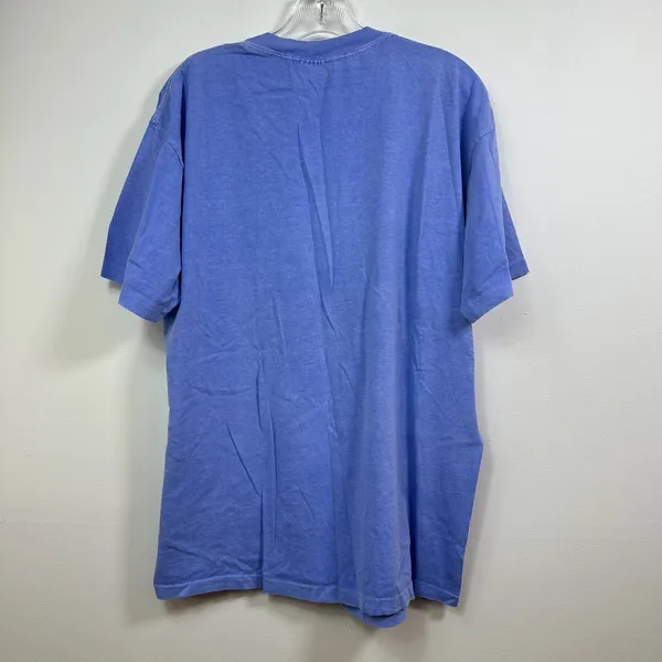 Fresh Produce Vintage Fish Graphic T-Shirt Periwinkle Blue Cotton Large USA Made - Image 2
