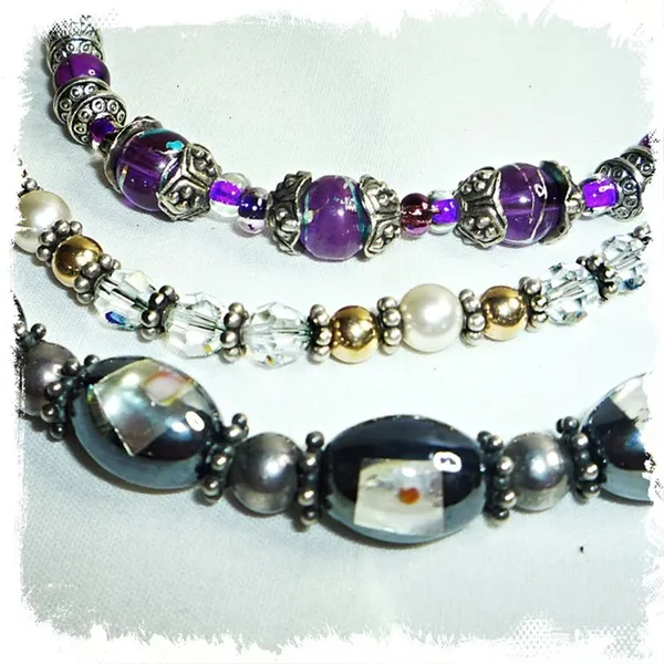 Bundle of Glass Bead Bracelets - Image 6