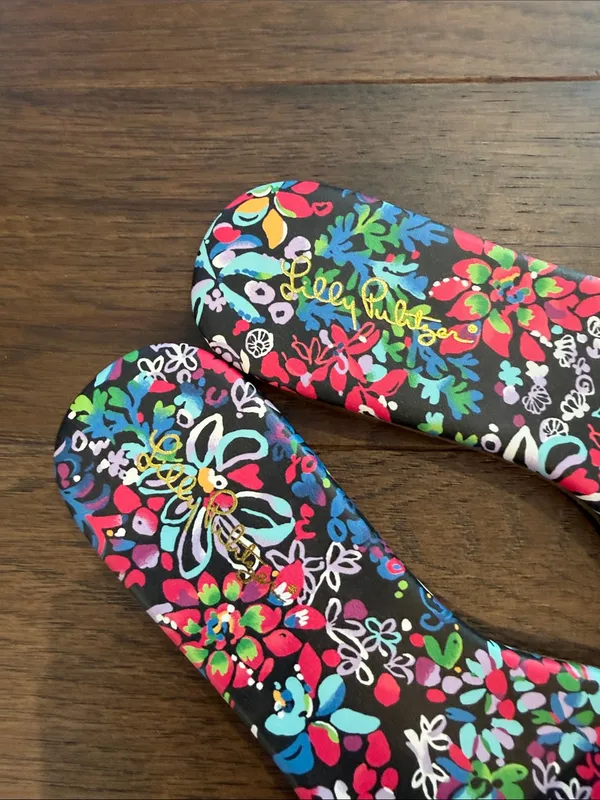 Lilly Pulitzer Emery Slide Sandal Size 9.5 Multi Color - C67-043 - Image 4