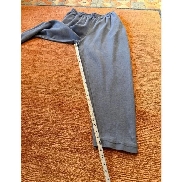Jagenda Blue Cotton Blend Lounge Pants Women Size L USA Made - Image 6