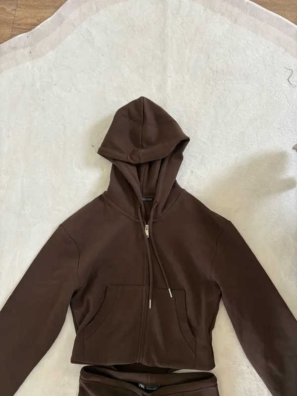 ZARA Sweat Set Brown - Image 2