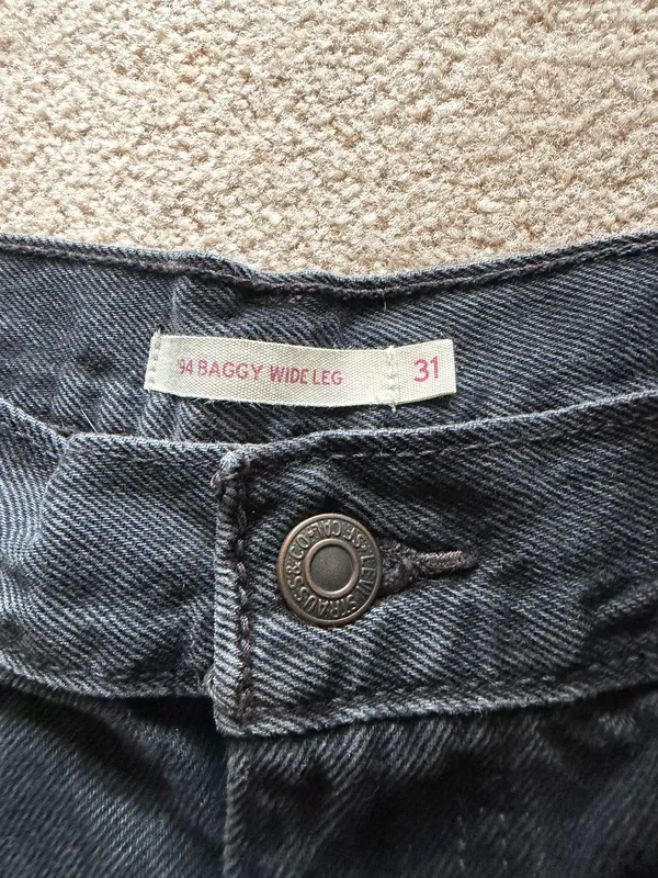 Levi’s Baggy Wide Leg Jeans Black - Image 3