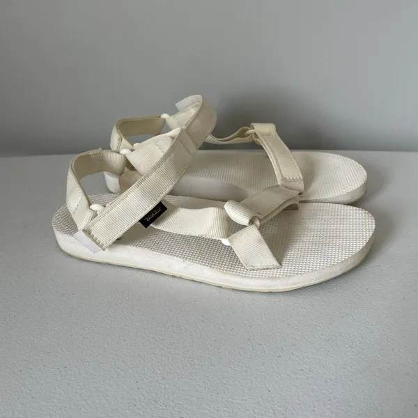 Teva Original Universal Sandals White Cream Gorpcore Outdoor Hiking Size 8 - Image 2