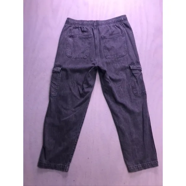 Gap‎ Easy Jean Cargo Pants Womens Medium Grey Elastic Waist Utility - Image 5