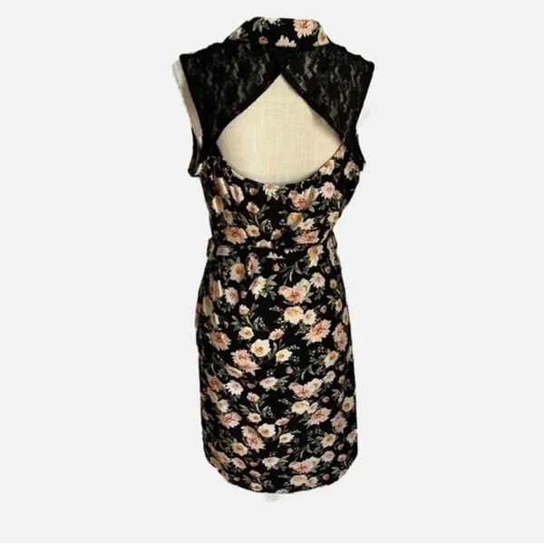 No Boundaries Floral Lace Back Dress XL Junior’s 15-17 EUC - Image 4