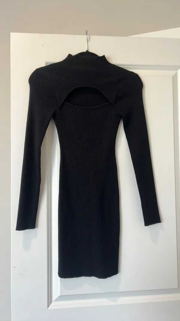 Princess Polly Black Long Sleeve Dress - Image 4