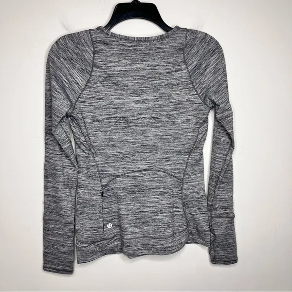 Lululemon Athletica Cypress Kiss long sleeve‎ space dyed top gray size 6 - Image 10