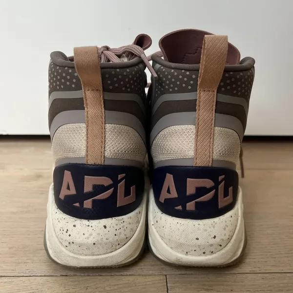 APL Techloom Defender Sneakers Hi Top Women's Size 6 Tan Brown Plum - Image 4